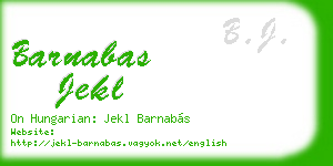 barnabas jekl business card